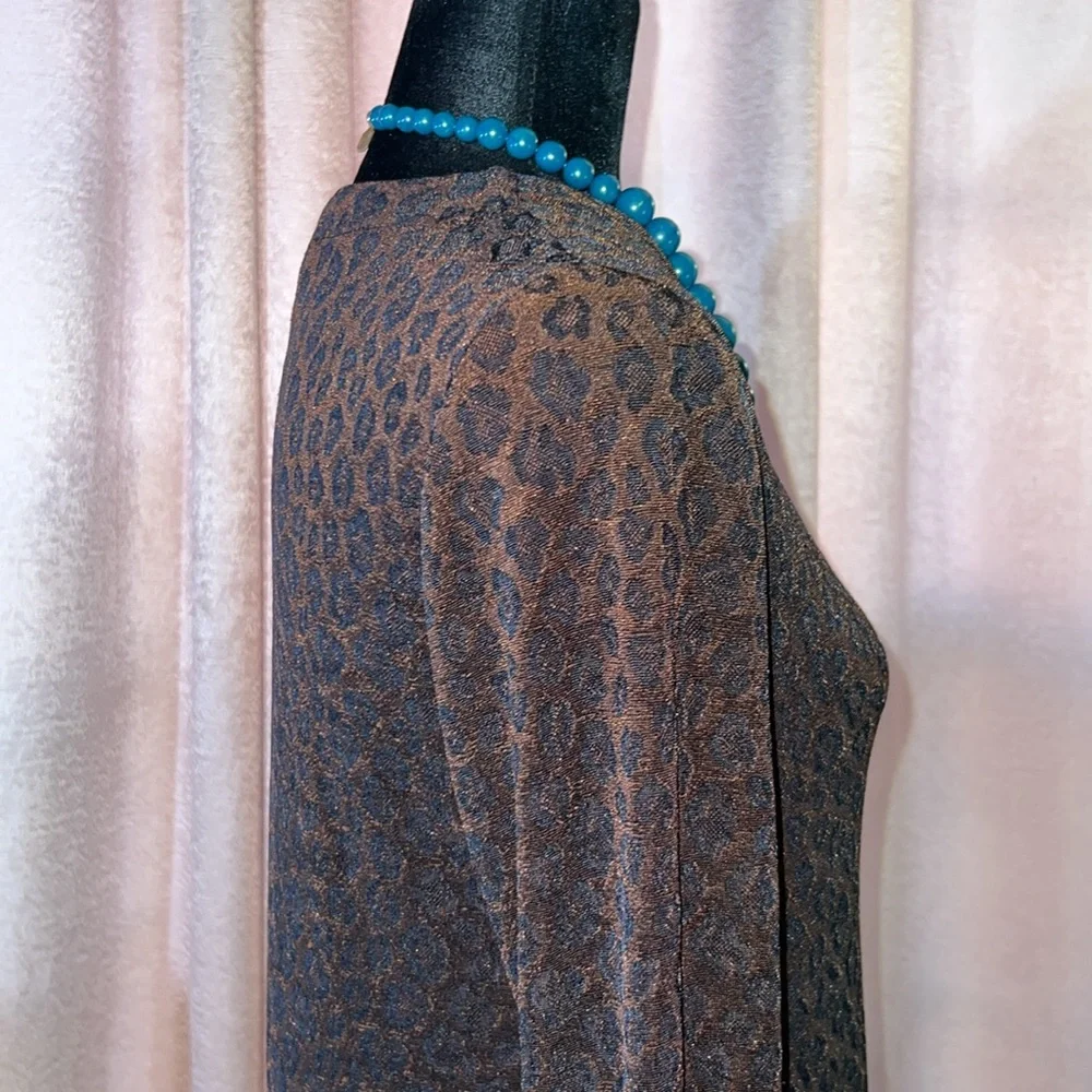 Vintage Rabbit Rabbit Rabbit Size 4P Animal Print V Neckline Midi Cardigan - Picture 7 of 15